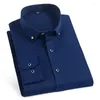 Koszulki męskie bawełniane bawełniane bawełniane bawełniane swobodne niebieskie nary solidne koszula szczupła męska firma społeczna formalna bluzka marka miękka przytulna