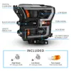 Switchback LED Bar 2015–17 Schwarz Projektorscheinwerfer Paar für Ford F150 F-150
