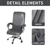 Couvre-chaises 1 Set Termroproping Leather Office Cover Stretch Computer Ordining Chairs Holidcver Rotation Rotating Amovable Failchair Protector