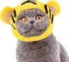 犬アパレルアトバンファスナーテープペット帽子愛らしい猫漫画フルーツデザイン調整可能な面白い衣装タイガー