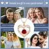Pendant Necklaces Fashion Income Rose Flower Pendant Necklace Anniversary Party Accessories Birthday Mothers Day Jewelry Gifts Mom Ladies Girls 240330