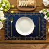 Table Cloth 1pcs Happy Passover Linen Placemats Kitchen Dining Decor Pesach Star Of David Mats For Jewish Party Decorations