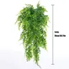 Decorative Flowers Persian Fern Leaves Home Garden Room Decor Hanging Artificial Plant Plastic Vine Grass Wedding Party Wall Decoration