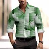 Chemises décontractées pour hommes Chemise géométrique rayée Porter Printemps Eté Manches longues XS-6XL Tissu extensible dans les quatre sens 2024