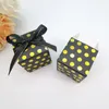 Hediye sargısı 50pcs mini damgalama kağıt şeker kutusu polka dot diy düğün lehine ve şerit doğum günü Noel