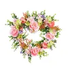 Decoratieve bloemen hart slinger romantische Valentijnsdag krans met simulatie rozen bruiloft decor muur opknoping gelukkig