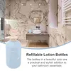 Liquid Soap Dispenser 3 Pcs Bathroom Organizing Plastic Lotion Bottles Travel Squeeze Refillable Shampoo Lids