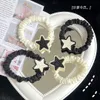 Accessori per capelli Fascia Stelle in bianco e nero Dolci anelli freddi Ragazze coreane Cartoon Harajuku Vento Stella a cinque punte Versatile Ponyta Dhxc0