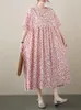 Festklänningar överdimensionerade korea sommar kvinnor strand lös blommig klänning damer kvinnas avslappnad bomull stor storlek tröja länge