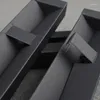 Present Wrap 500st/Lot White/Black Blank Paper Pen Box Fallhållare med ihålig fönsterstorlek: 18 4 2 cm SN3074
