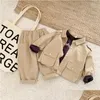 Kledingsets Childrens Dragen Spring Suit Koreaanse stijl Topbroek Tweedelig modieuze vreemde vaste kleurendruppel levering Baby Kids Mate Otyu3