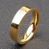 POYA Jewelry 8mm Men's Gold Plated CZ Stone Inlay Stainless Steel Wedding Rings