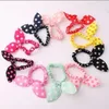 Hair Accessories Kids And Lady Head Band Cute Polka Dot Bow Rabbit Ears Headband With Elastic Scrunchy Woman Ponytail Holder Styles Fa Dh5Wd