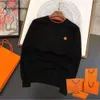 Pullover Kleidung Herren Unisex Wolle mit Buchstaben Mode Sweatshirts Strick Lange Ärmel Outwears Warme Tops Mann Pullover Orange A001