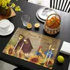 Bord Mats Farm Sunflower Rooster Barn Placemat för matbord 4/6st Kök Mat Matt Pad Counter Top Home Decoration