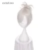 WIGS CCUTOO 12 "LOL RIVEN Silver White Короткий синтетический парик Cosplay Costum