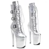 Dance Shoes 20CM/8inches PU Upper Modern Sexy Nightclub Pole High Heel Platform Women's Boots 063