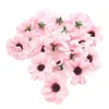 Fleurs décoratives en vrac rose tête artificielle pour mariage décor à la maison bricolage fausse décoration fête d'anniversaire artisanat couronne
