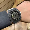 الساعات الفاخرة النسخ المتماثلة RichadMills التلقائي chronograph wristwatch3502 سلسلة 2824 تلقائي الألياف الكربونية الألياف الرجال الساعات المصمم مقاوم للماء U3