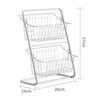 Kök förvaring 2-tändare grönsaksfrukter hållare skrivbord stående rack badrum arrangör frukt korg krydda för bänkskiva