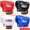 Equipaggiamento protettivo 8 10 12 14 Oz Twins Guanti Kick Boxing Pelle Pu Sanda Sandbag Training Nero Uomo Donna Guanti Muay Drop Delivery Sp Dh3Qn