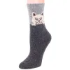 Botas 5 pares de calcetines de lana para mujeres de invierno calcetines de gato animal