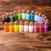 زجاجات التخزين 10pcs 5-20 مل زجاج صافية مصغرة مع Cork Stopper DIY Drifting Bottle Vials حاويات التوابل