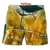 Shorts pour hommes été 3D bière impression personnalité drôle pantalons de plage mode décontracté graphique
