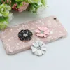 Bastone di conchiglia per telefono cellulare con goccia di olio di camelia rosa nera Accessori decorativi con diamanti Materiali creativi coreani per gioielli fai da te fatti a mano