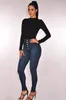 Женские джинсы, джинсовые узкие брюки, уличная одежда, стираные трендовые карандаши с высокой талией, сексуальные женские облегающие эластичные брюки облегающего кроя