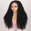 Wigs Natural Black Synthetic 26 дюймов в длину 180%плотность извращенной вьющиеся безвкусные 13* 4* 1 Кружевый парик для женщин BabyHair Daily Cosplay