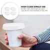 Tasses jetables pailles 50 pcs boivez en papier tasse couvercle de voyage de voyage à cafée