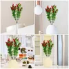 Decorative Flowers 6 Pcs Artificial Pepper Home Chili Stem Black Household Decor Fake Stems Foam Branches Party Decorations