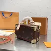 Borsa a tracolla rigida per gioielli classici di lusso Borsa a tracolla in vera pelle con fiori antichi Borsa a tracolla da donna di design