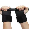 Lyft 1 par justerbar fitness handledsstöd Vikt Lyftkrokar Training Gym Grips remhandskar