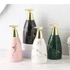 Liquid Soap Dispenser 1pcs Creative Ceramics Shampoo Hand Sanitizer Body Wash Lotion Bottle Tray Set Bathroom Accessories