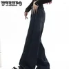 Jeans da donna WTEMPO Abbigliamento Streetwear Y2k Estate per le donne Pantalones De Mujer Pantaloni Denim Allentato Vita alta Gamba larga Lavaggio vintage