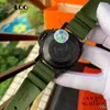 Designer armbandsurklocka efter mekanisk automatisk safirspegel 47mm 13mm gummi klockband sportvattentäta armbandsur weng
