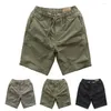 Mäns shorts Casual Wear Resistant 3D Cutting DrawString Pure Color Sports Trousers Män Sweatpants bred elastisk midja
