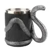 Кружки 600 мл Пивная кружка из нержавеющей стали 3D Смола Змеиная ручка Чашка для питья Посуда