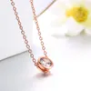 Simple Circular 6mm AAA Zircon Small Pendant Necklace for Women's Popular Zircon Jewelry Wholesale