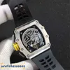Luxus Uhren mechanische Uhr Schweizer Bewegung Vollmechanik S männer 40x50x16mm Blauer Lichtspiegel einzigartige ausgehöhlte literal l