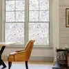 Window Stickers 1 Roll Glass Sticker 3D Colorful Tulip Pattern Frosted Waterproof UV Protector Matte Paster Films Decal