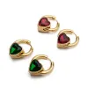 Boucles d'oreilles Amorita Boutique tendance vert géométrique coeur boucles d'oreilles pour femmes fille robe cadeau