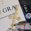 Pass Diamond Tester Cross 925 Sterling Silver Iced Out VVS Moissanite Hip Hop Jewelry Cross Pinging