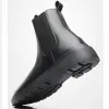 Boots Boots for Men Leather Boots Fur Plush Platform Shoes Fashion Slipon Ankle Martin Boots Man Shoes Winter Booties