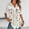 Damesblouses Overhemden Chique Casual overhemd Lichtgewicht vest Knopenlijst Zomer Bloemenprint Los Verkleden Drop Delivery Verschijnt Dhewy