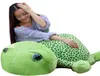 Dorimytrader Grote, mooie dierenschildpad knuffel gigantische groene schildpad pluche pop kussen kerst babycadeau 47 inch 120 cm DY613368192283