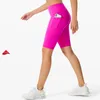 Lu New Lulemon Yoga Fast and Free Women's Sports High Taies Shorts Honey Peach Hip Fitness Nude High