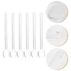 Spoons 48 Pcs Dessert Spoon Espumador Leche Kitchen Gadgets Tea Multipurpose Iced Coffee Glass